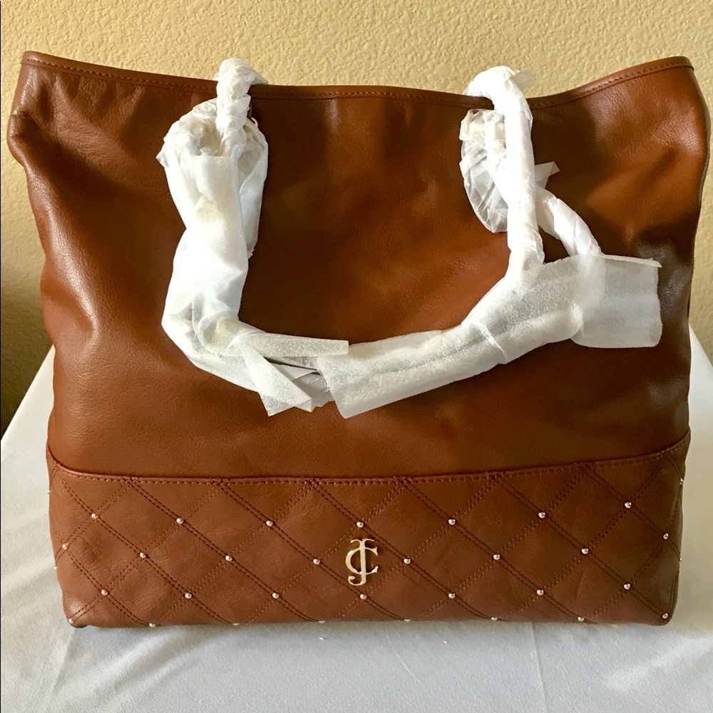 Juicy Couture Leather Tote Bag with studs